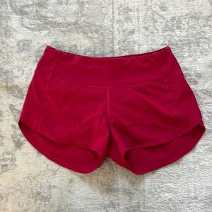 Lululemon Low-Rise Lined Short 2.5” Dark Red Size 2